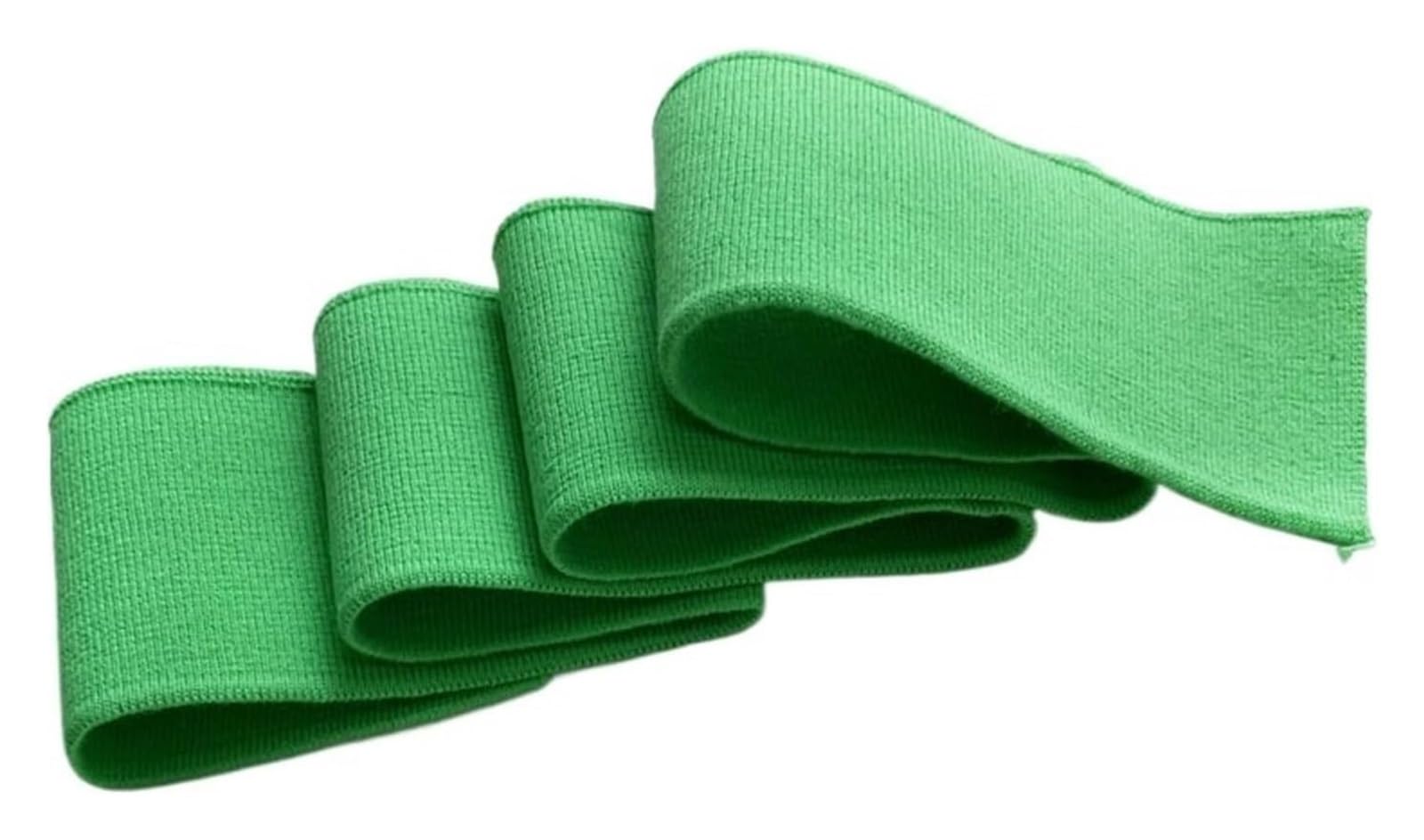 Rib Knit Cuff, Elastic Ribbed Cuffs Neckline Multicolor 86x6cm Pure Cotton Knit Fabric(Green)