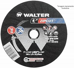 Disco de Corte 7" x 1,6 x 7/8" Walter Zipcut 11T072 Peça