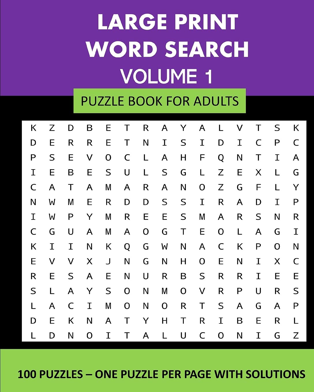 Lpb PublishingLarge Print Word Search Puzzle Book For Adults Volume 1: 100 Puzzles: One Puzzle Per Page With Solutions