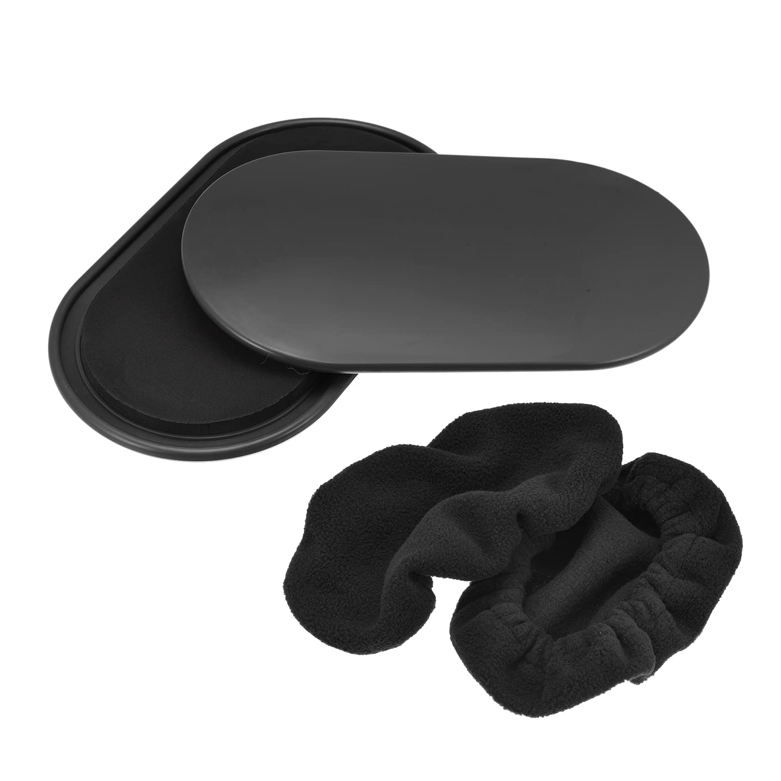 sourcing map Exercise Core Sliders, Oval Glider Discs with Feet Covers, Dual Sided Usage in Home Gym for Full Body Workout