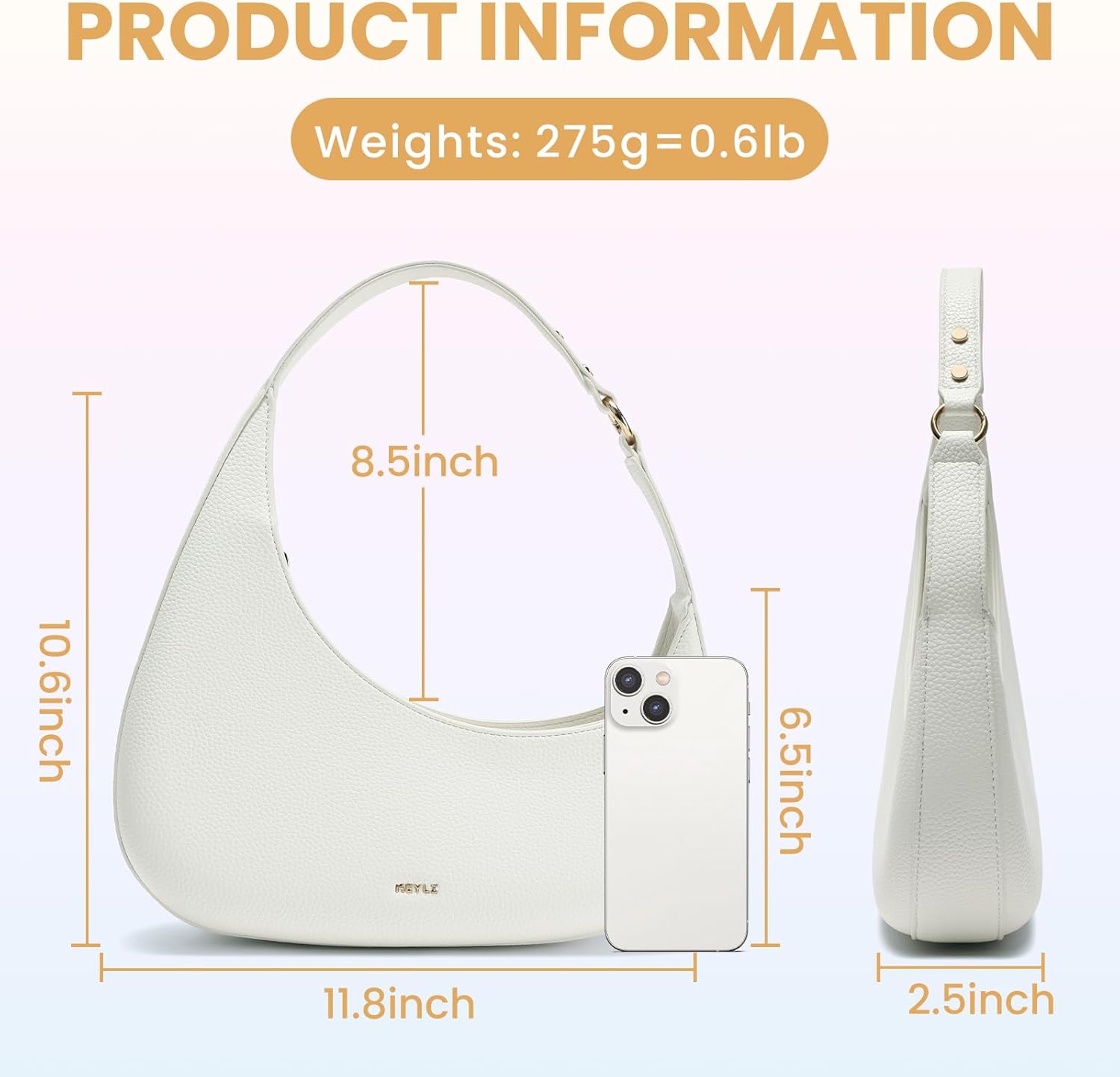 Keyli Shoulder Bag for Women Trendy Casual Leather Shoulder Purses lightweight Handbags Clutches with Zipper closure - Image 4