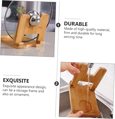 Miniatura 9 de 1 estante de almacenamiento para tapa de bambú