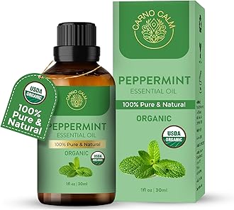 Organic Peppermint Essential Oil - 30ml | Perfect for Repelling Spider Rats Mice Bugs Ants | Peppermint Oil for Hair Headaches Relief Energy Boost Skin Candle Making | 1 fl oz