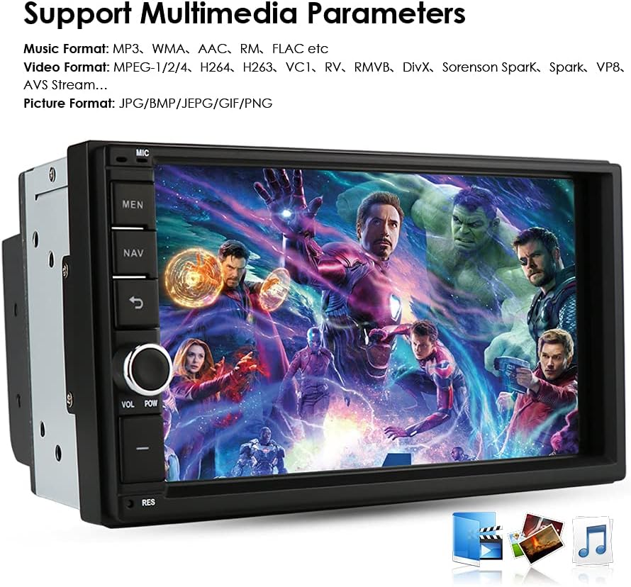 🔥 Hot Deals Android 10 Car Stereo 7 Inch 1G+16G Car Navigation Supports GPS Bluetooth FM Mirror-Link TPMS OBD2 RDS 4G DVR Subwoofer Output, Dash Cam,Online/Offline Navigation