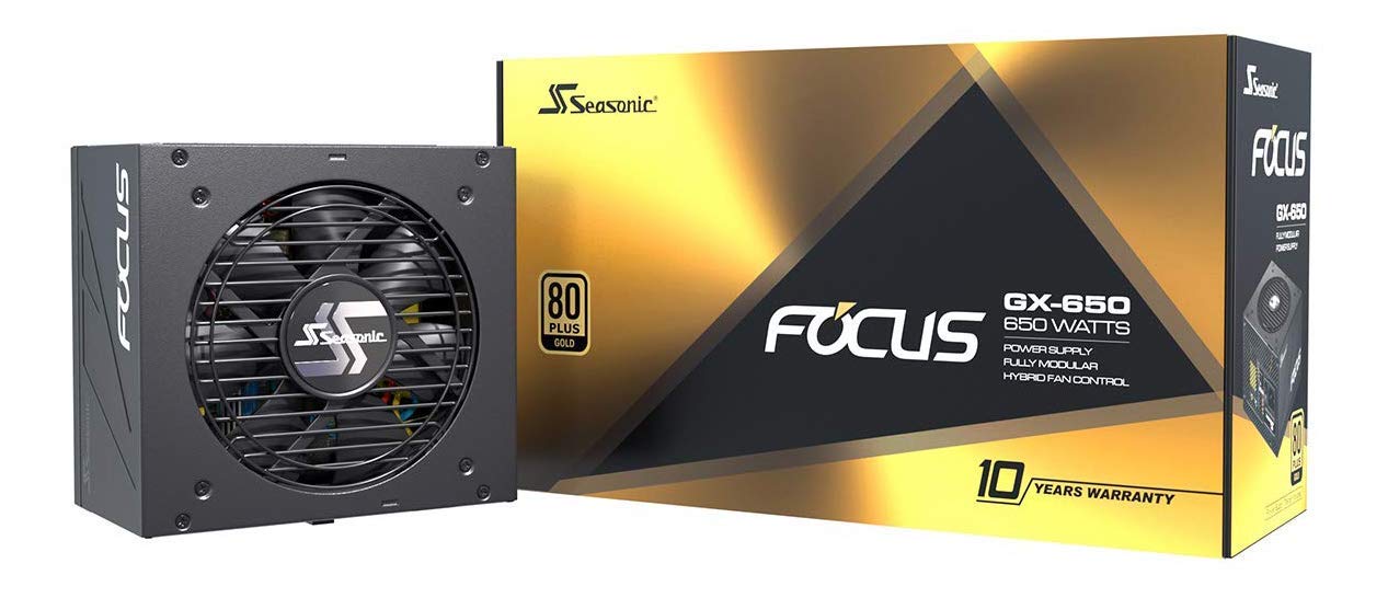 Seasonic Focus GX-650, 650W 80+ Gold, Full-Modular, Fan Control in Fanless, Silent, and Cooling Mode