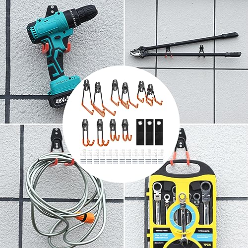 Magrimaxio 14 Pezzi Ganci da Garage Arancia