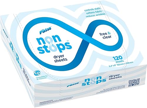 Pulse - Sábanas para secadora que no se detienen, sábanas perfumadas para suavizantes de ropa sucia, reducen las arrugas, controla la estática,