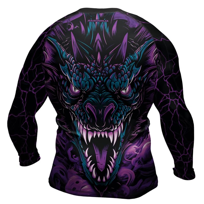 Dragon Men's Jiu Jitsu BJJ Rashguard Long Sleeve Rash Guard Compression Shirt for MMA Grappling Combat Sports3