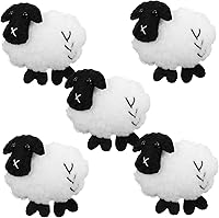 DOITOOL 5PCS Wool Felt Sheep Keychains - Cute Mini Lamb Charms for DIY Crafts, Keyrings, Party Decor & Kids Gifts