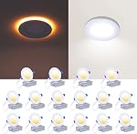 CycevSun 16 Pack Pot Lights LED 4 Inch Recessed Lighting with Night Light, Dimmable & 5CCT Selectable, Lumiere Encastre Plafond LED 4 po, 9W, cETL
