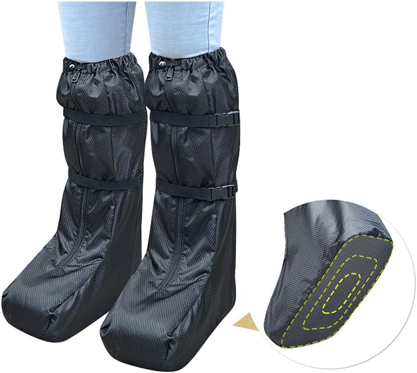 ECISZ 2 Pack Walking Boot Covers Medical Cast Boot Fracture Tall Walking Boot Cover Orthopedic for Men Women Air Walker Boot Covers for Outdoor Rain Snow Foot Boot Protector with Upgraded Sole