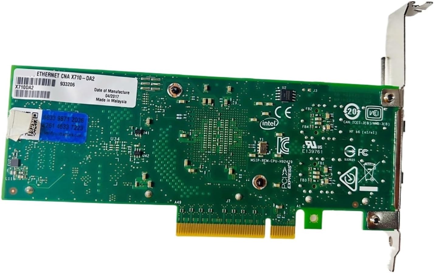 X710-DA2 X710BM2 Chipset PCIe x8 10Gb Dual Port Copper Optical Interface 10Gbps LAN Ethernet Network Card(with Both baffles)