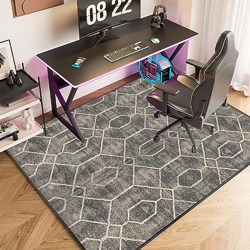 Tapis de chaise de bureau 150x180 cm pour moquette et parquet résistant - 4