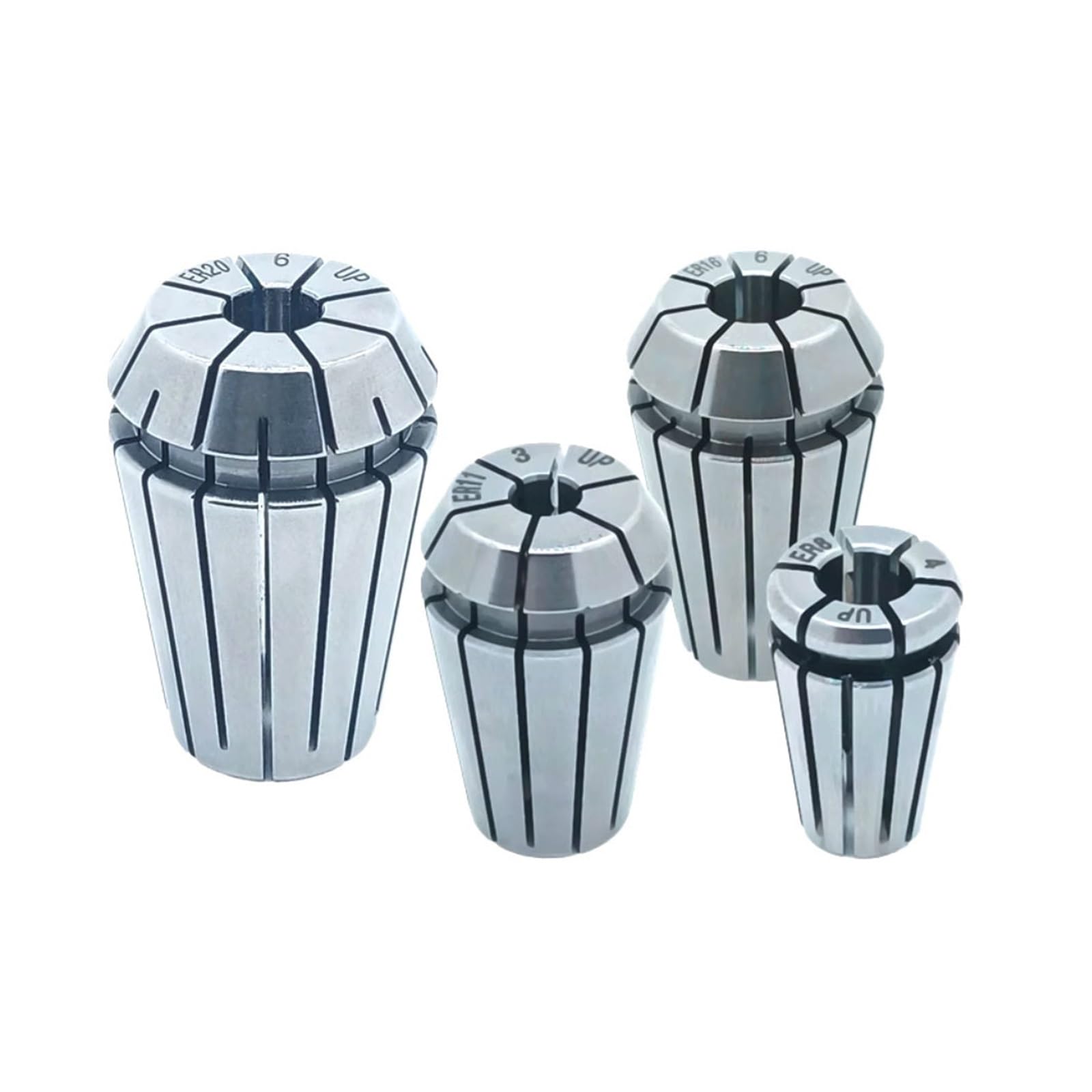 LYVQZPWLRconjunto de pinzas de resorte, 1 pieza de precisión 0,008 ER11, pinzas de sujeción for máquina de grabado, pinzas de resorte de 1-7 mm, 8 mm, husillo CNC, portaherramientas ER, tuercas AA ER1