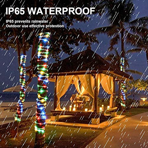 Image of AERYS Solar Fairy Color String Light 200 LEDs 22 Meter Inbuilt Rechargable Batery Waterproof 8 Mode Copper Wire for Garden Yard Balcony Diwali Christmas Party & Led Light (Colour Solar String Light)