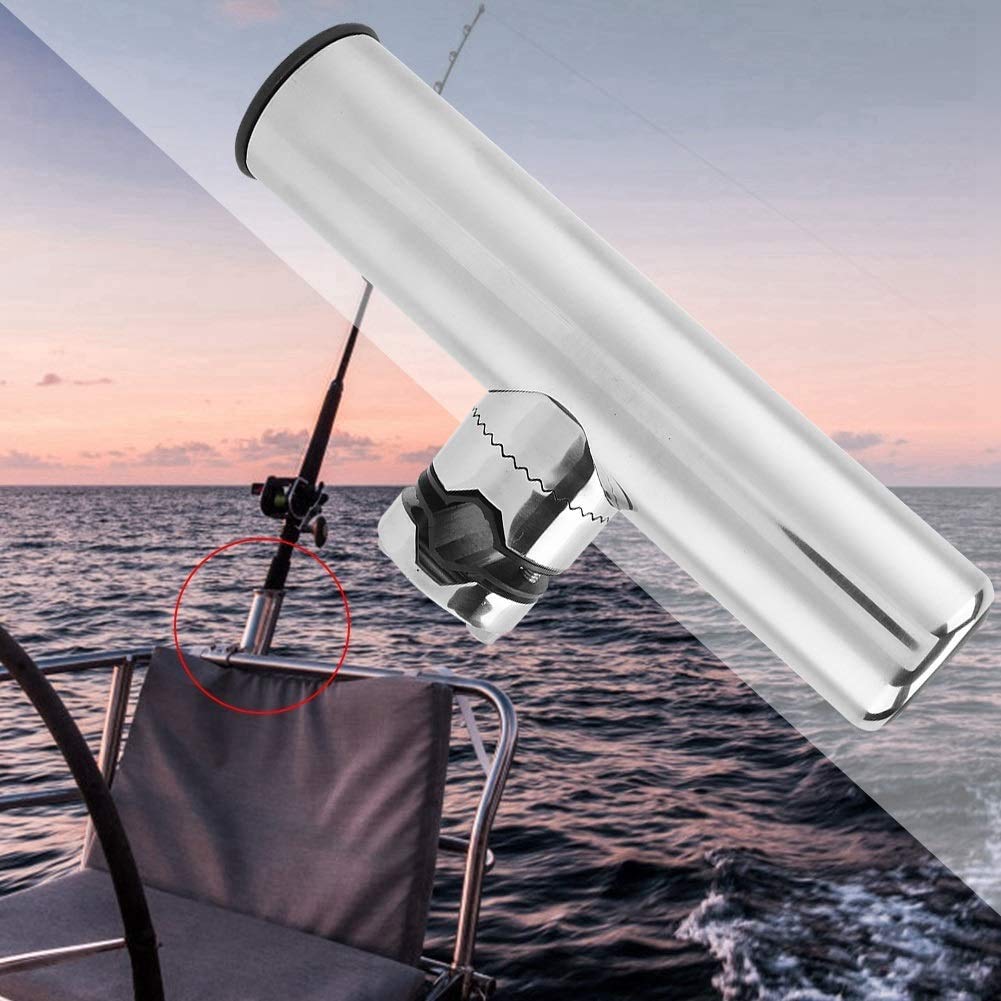2 Supporti Per Canna Da Pesca | In Acciaio Inox | Girevoli | Per Barche E Yacht | Diametro 19-25 Mm