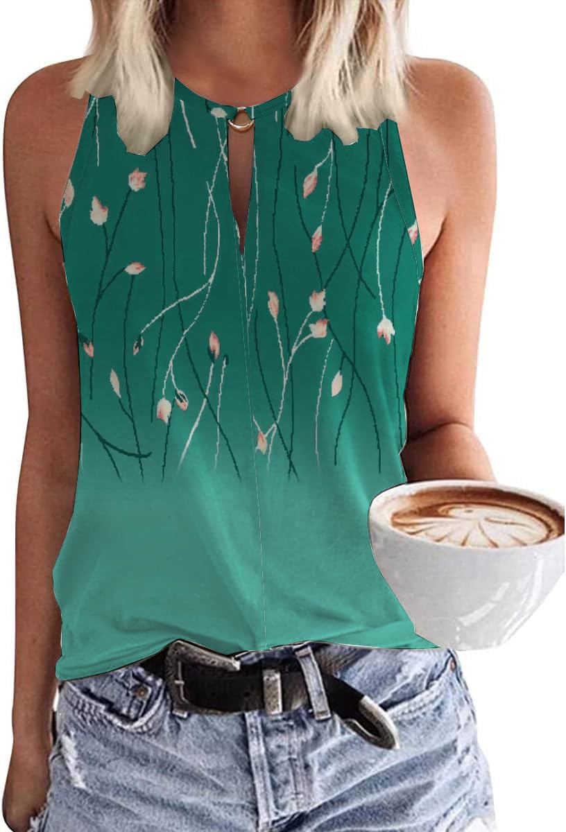 Tanmolo Damen Tank Top Ärmellos Oberteile Sommer Tanktops V-Ausschnitt Blusentop Strand Sexy Vest Top Bluse