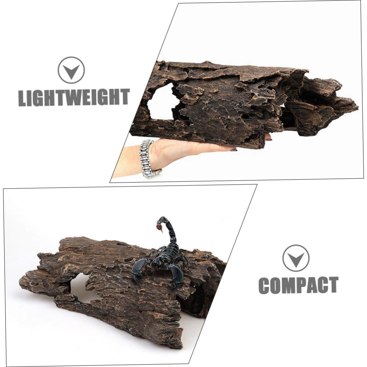 Decorazione Resina Per Acquari Albero Tronco Per Pesci e Piante Ornamentale Per Terrario Aspetto Realistico e Sicuro Design Naturale Per Ambienti Acquatici