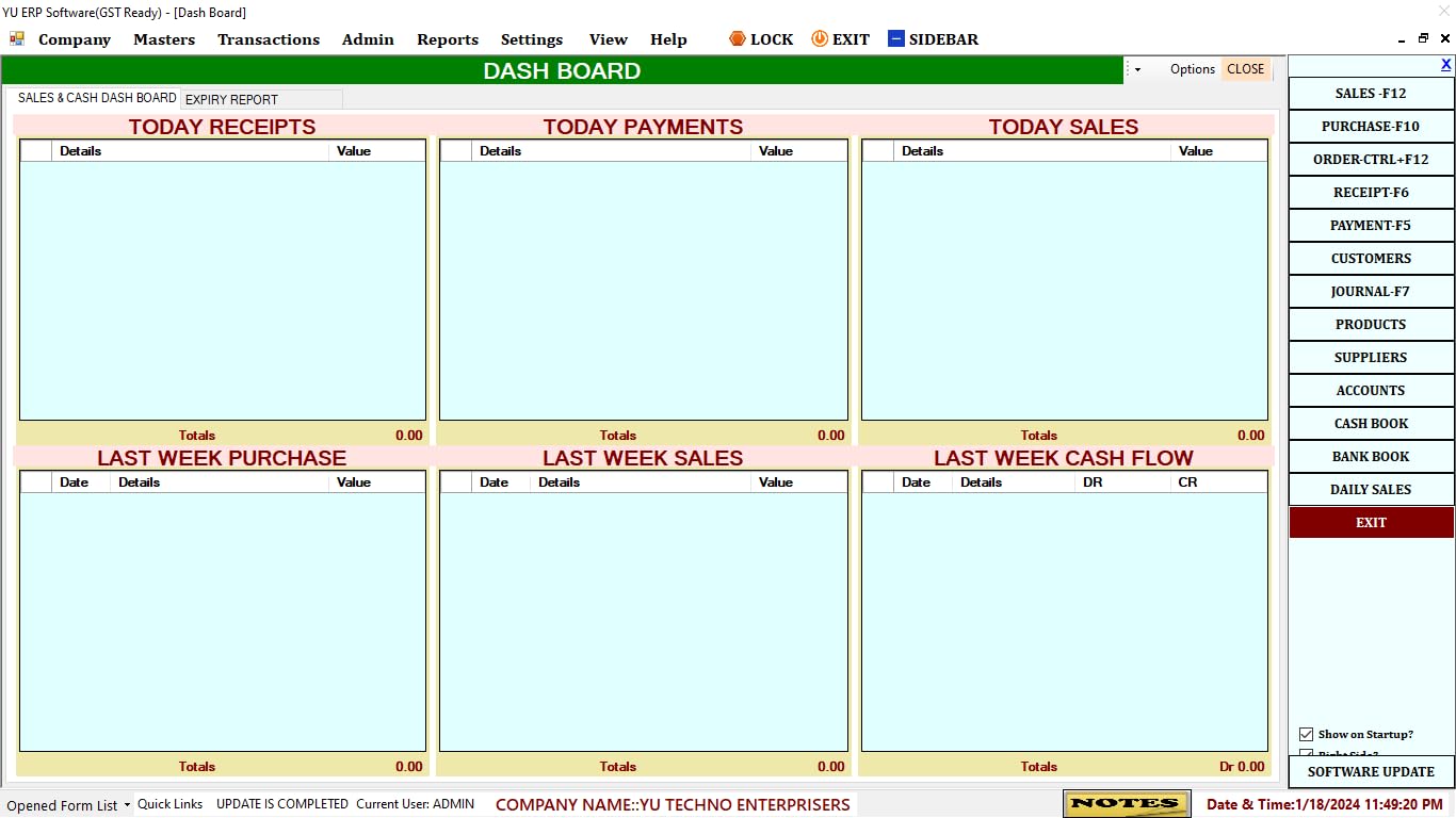 YU SOFTWARE YU RETAIL OFFLINE POS BILLING CUM ACCOUNTING SOFTWARE LIFE TIME NO AMC POLICY