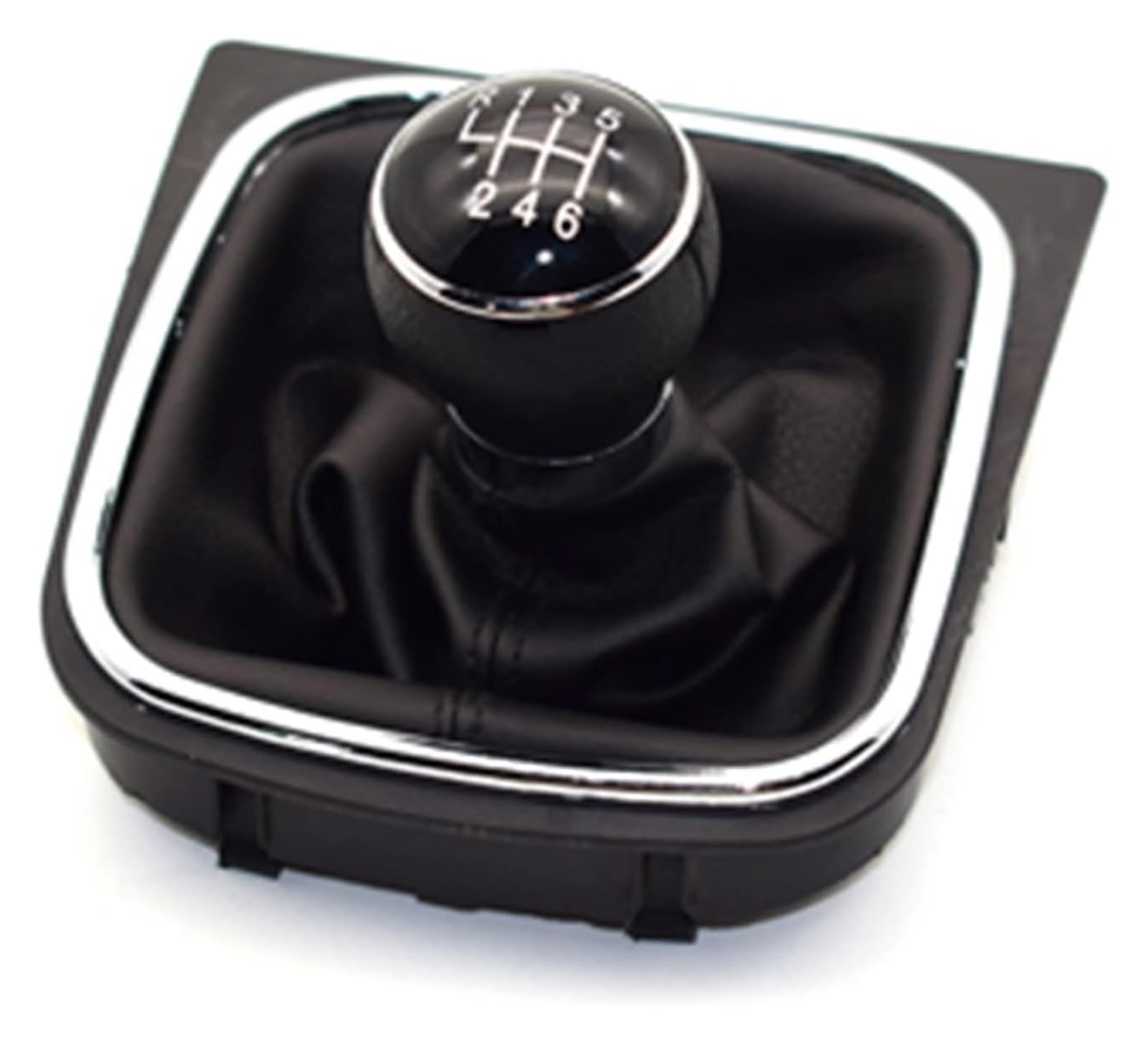 FNCVTM Car Gear Knob for VW for Golf VI MK6 for Jetta Mk5 5 6 Speed Gear Leather Shifter Knob Gaiter Boot Cover Lever(6 Speed)