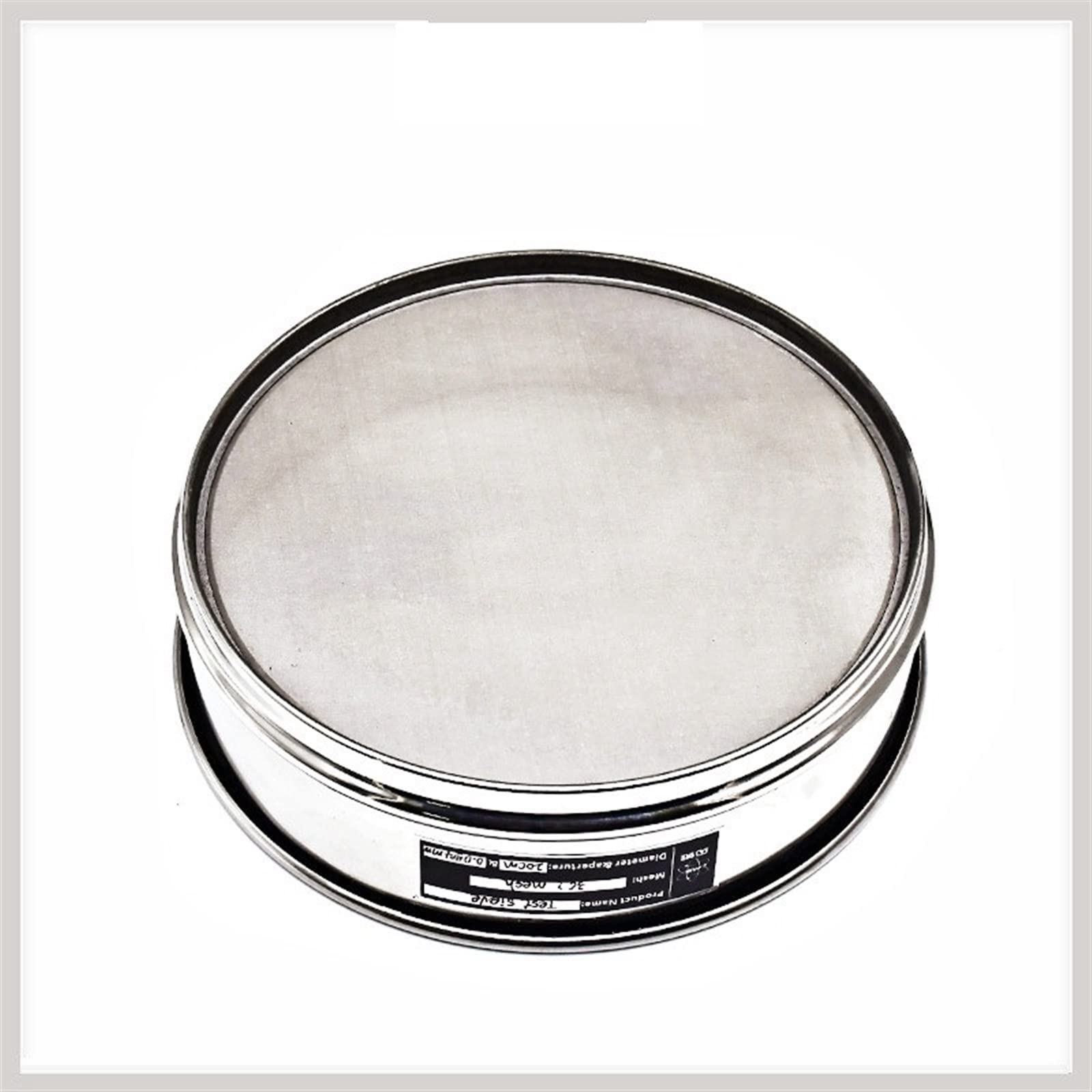 Laborgeräte Analysensieb Labor-Analysensieb Probenahme-Kontrollsieb Ganz Edelstahl Ø 20 cm 700 Mesh / 0,02 mm