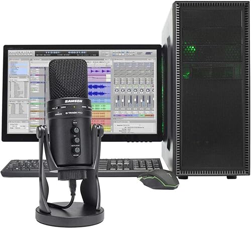 Miniatura 8 de Samson G-Track Pro - Micrófono de condensador USB de 24 bits con interfaz de audio con filtro G-Track Pro Pop y paño de limpieza, paquete de