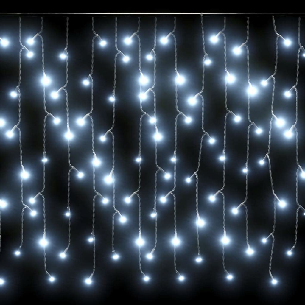 luci,led batteria,luci a batteria,luci esterno batteria,Tenda Luci LED Ghiacciolo 10m 400 LED Bianco Freddo 8 FunzioniIdeal für Weihnachtsfeiern, Wandambiente
