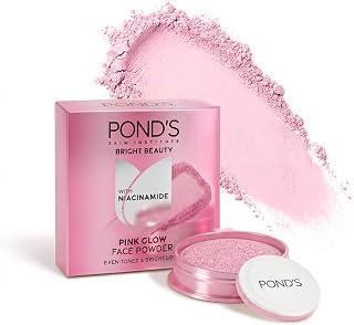 POND'S Natural Glow Face Powder, Pink Glow, 30g, for Fresh Even-Toned Skin, with Sunscreen, Covers Dark Spots, Dermatologically Tested, lightweight formula | Provides an instant brightness