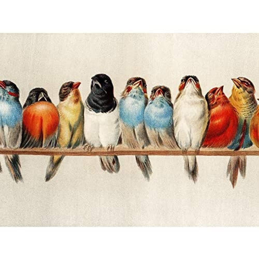 Artery8 Giacomelli Perch Of Birds Painting Art Print Canvas Premium Wall Decor Poster Mural