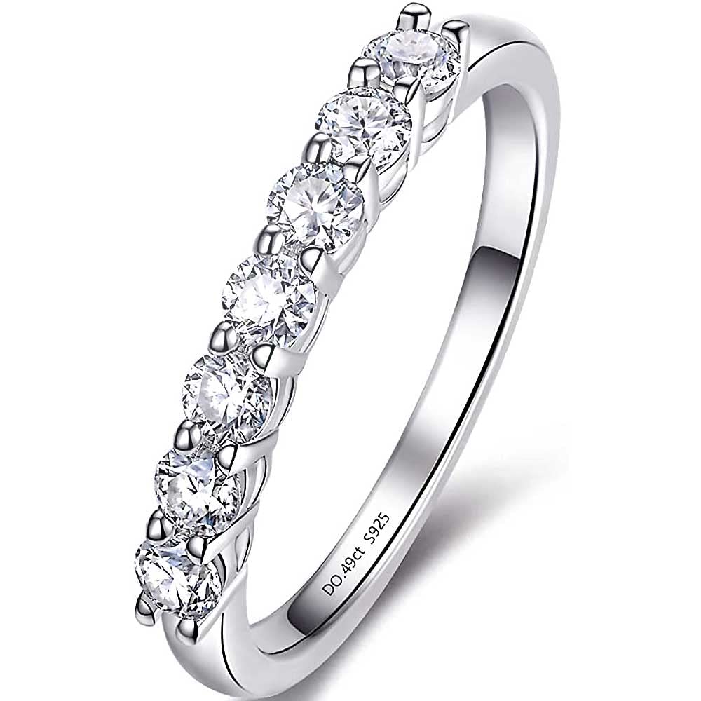 ダンスダンス！最高級モアサナイト　1.5ミリ　レール留めフルエタニティ Amazon | SMILEST 1.8mm モアッサナイト結婚指輪 女性用 Dカラー