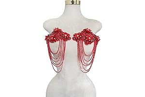 Dazzling Red Appliqué Rhinestone Embellishment