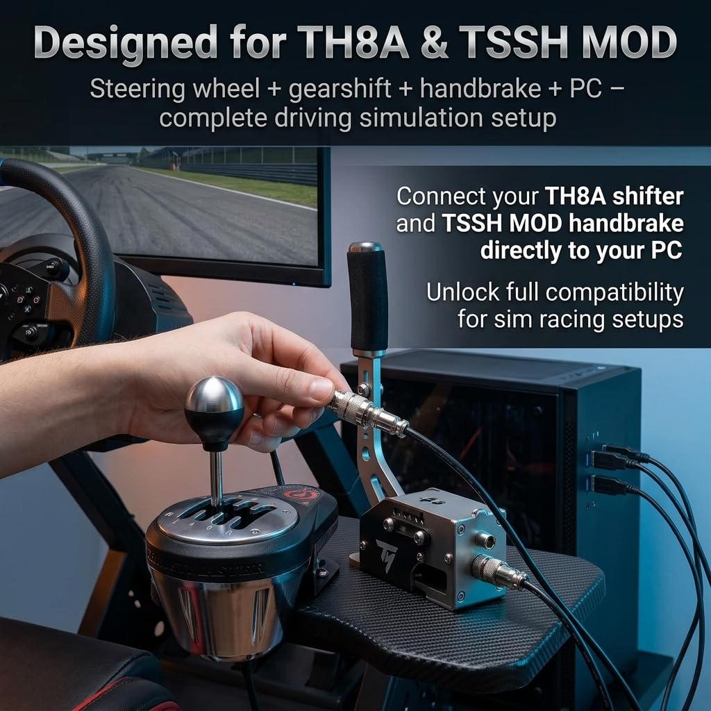 USB Male to DIN 9-Pin DIN9 Male Data Cable for Thrustmaster TH8A TSSH MOD+Handbrake Computerized Inline Cable 1.8 Meters
