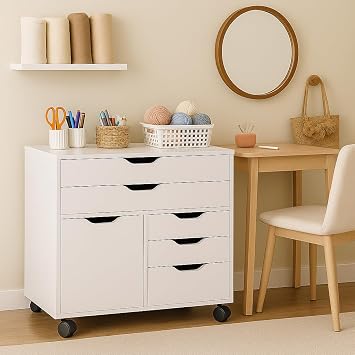 Ergode Wood Halifax 3-Section Mobile Storage Cabinet - Versatile & Compact