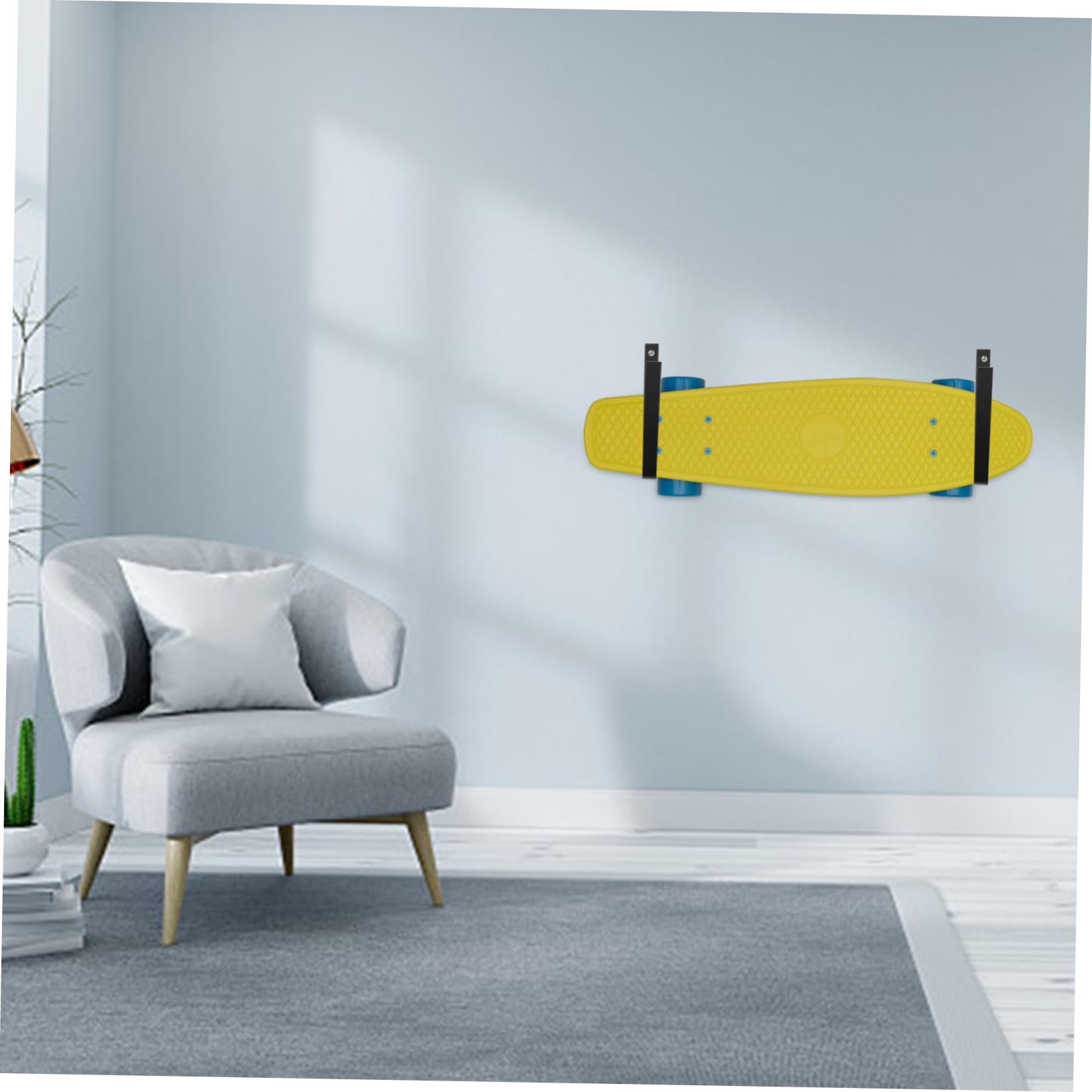 Wandhalterung Hoher Tragkraft Kohlenstoffstahl aus Robuste Skateboard und Praktischen Aufbewahrung mit Ausstellung 2 Stück Schwarz im Haushalt
