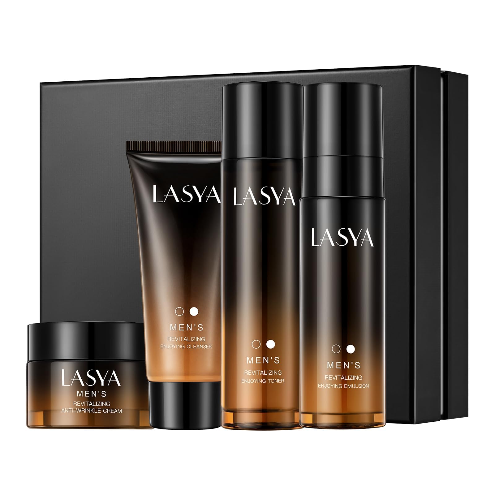 Sponsored Ad – Anti Aging Skin Care Set for Men, Reduce Wrinkles & Hydrate Mens Skin Care Kit Cleanser, Toner, Lotion, Face Cream, Complete Skincare Process for Men Unique Skins Cares Sets & Kits (4-Pcs)