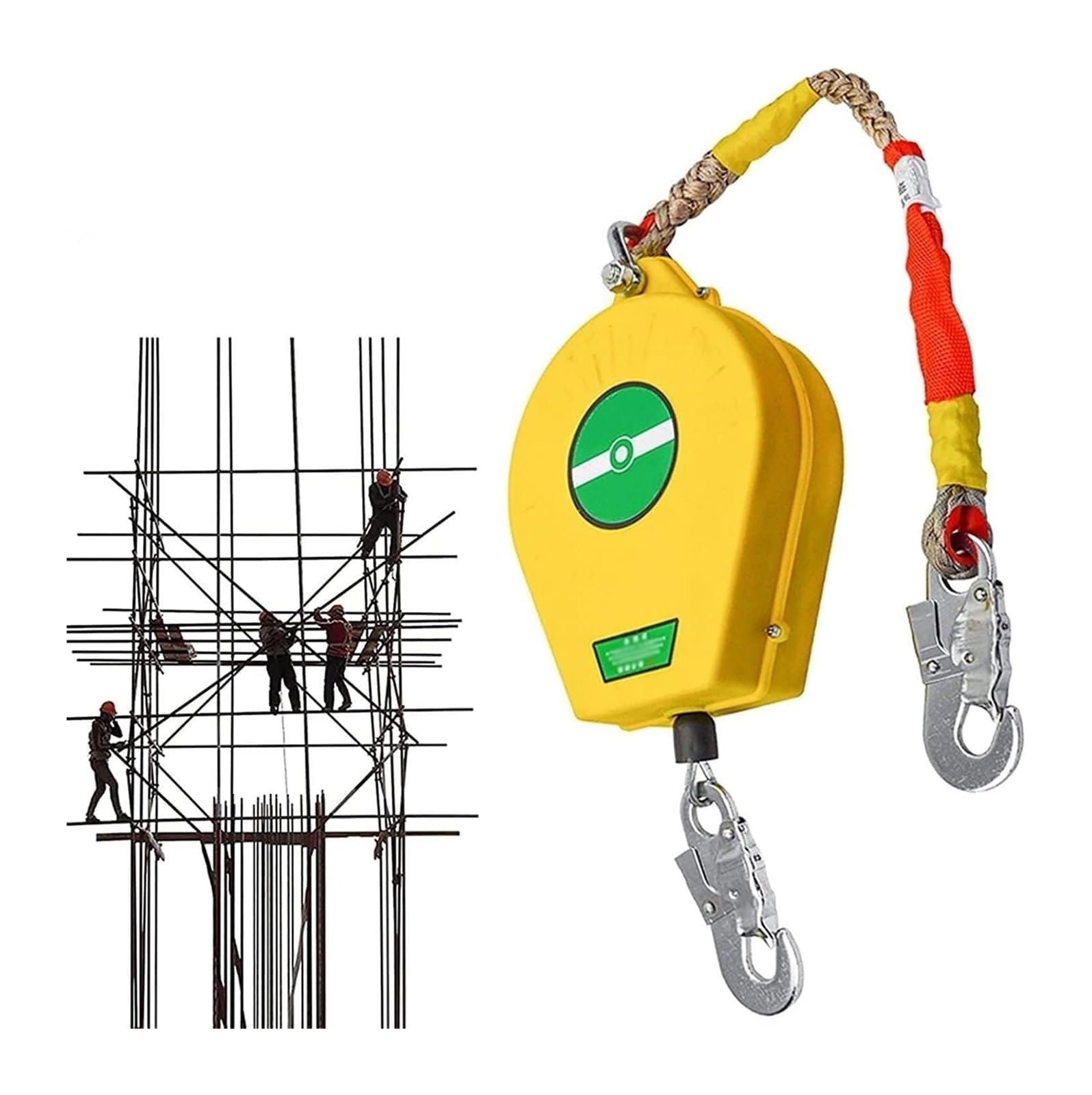 Cuerda anticaídas de 10 metros con retención automática para tejados hasta 150 kg