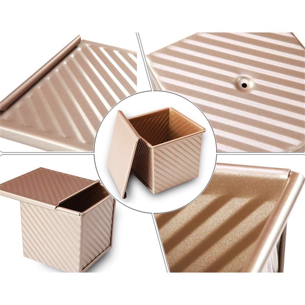 ZHANGXIAO Brotbackform, Platz Toast Brot-Box Backen Schimmel Antihaft Mit Deckel Robust Kohlenstoffstahl