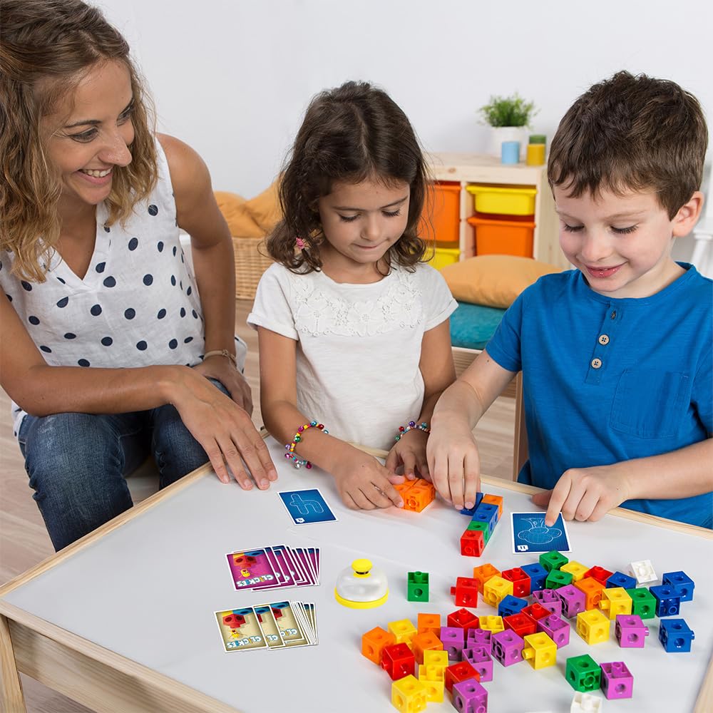 Miniland - Clickies - Educational Board Game for Children +6 Years - Card and Polycube Challenges - Creativity, Speed and Family Fun - Image 4