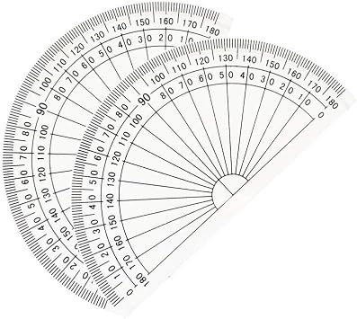 Plastic Protractor 180 Degree Math Protractors 4 inch Math Geometry Set(4 Plastic Protractor 180 Degree Math Protractors 4 inch Math Geometry Set(4 Pack,Clear) Pack,Clear)