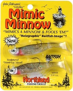 Northland Tackle MM4-11 Mimic Minnow Shad 1/4 OZ, 2.5" Silver Shiner