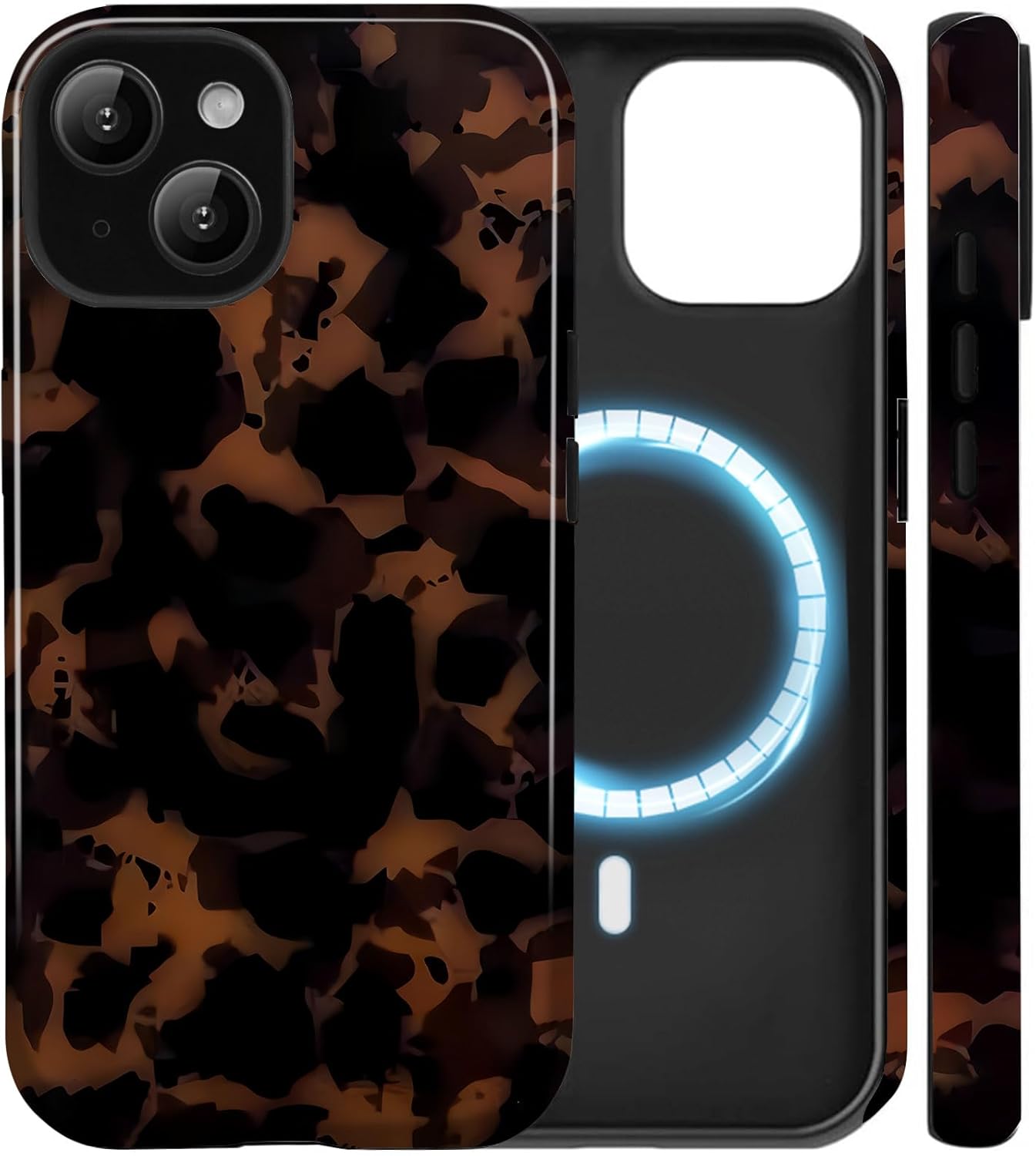 Magnetic for iPhone 15 Case Tortoiseshell Leopard Turtle Case