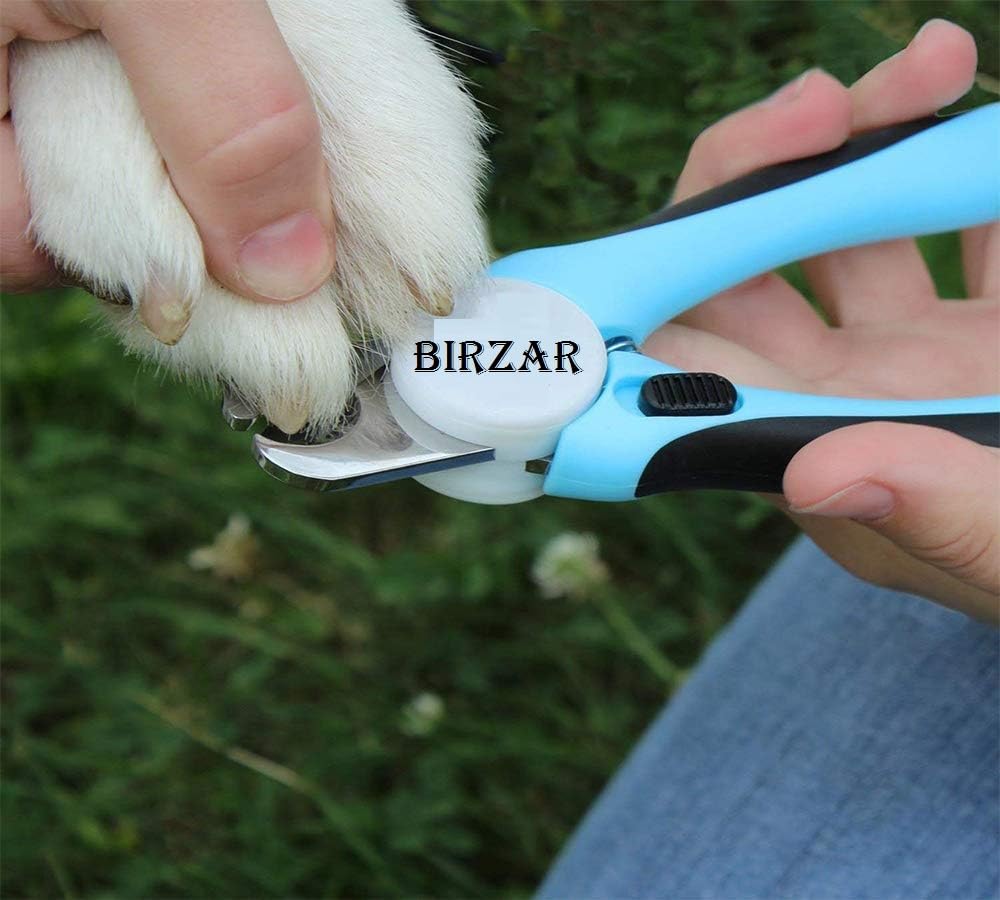 BIRZAR Dog Nail Clipper - Pet Nail Trimmer - 3.5mm Sharp Blade - Avoid Overcutting - Safety Gaurd Button - Nail Filer - Nail Cutter for Dogs & Cats (Basic Model) 4
