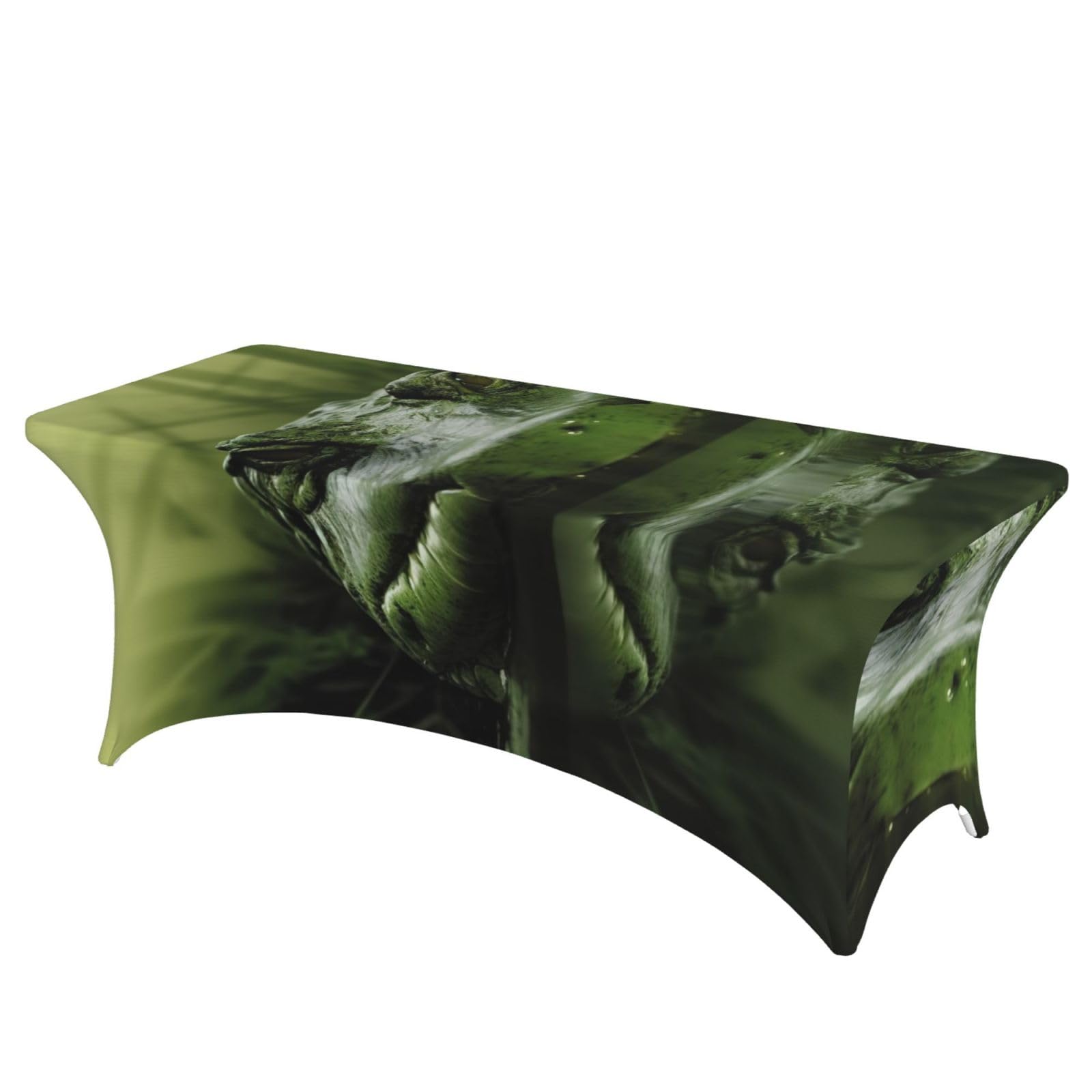 Nappe extensible ajustée verte pour fête et mariage sur table de 1,8m