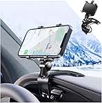 zipelo Car Phone Mount, ABS Cell Phone Holder for Car, 1400 Degree Rotation Dashboard Cell Phone Holder, Mobile Clip Stand for 3 to 7 inches Smartphones, Auto Phone Holder Mount for All Smartphone