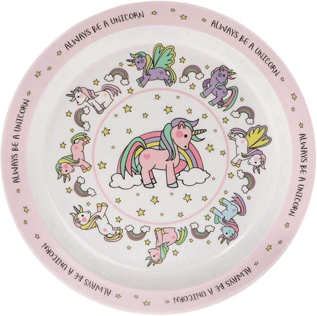 lesser and pavey LP42494 Children Plate | Unicorn | 1 Piece-22x22x2 cm Accessory, Multicolored
