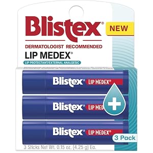 Blistex Lip Medex Stick 0 15 oz Each Advanced Hydration Medicated Relief with Cooling Soothes and Protects Restores