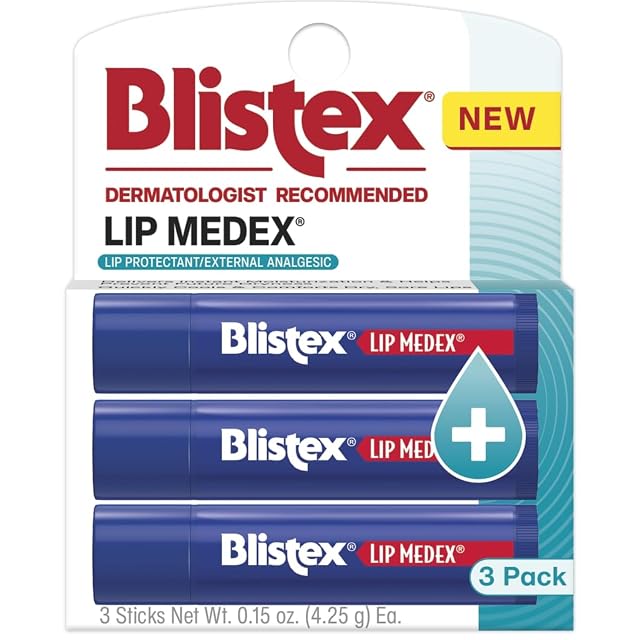 Blistex Lip Medex Stick 0 15 oz Each Advanced Hydration Medicated Relief with Cooling Soothes and Protects Restores