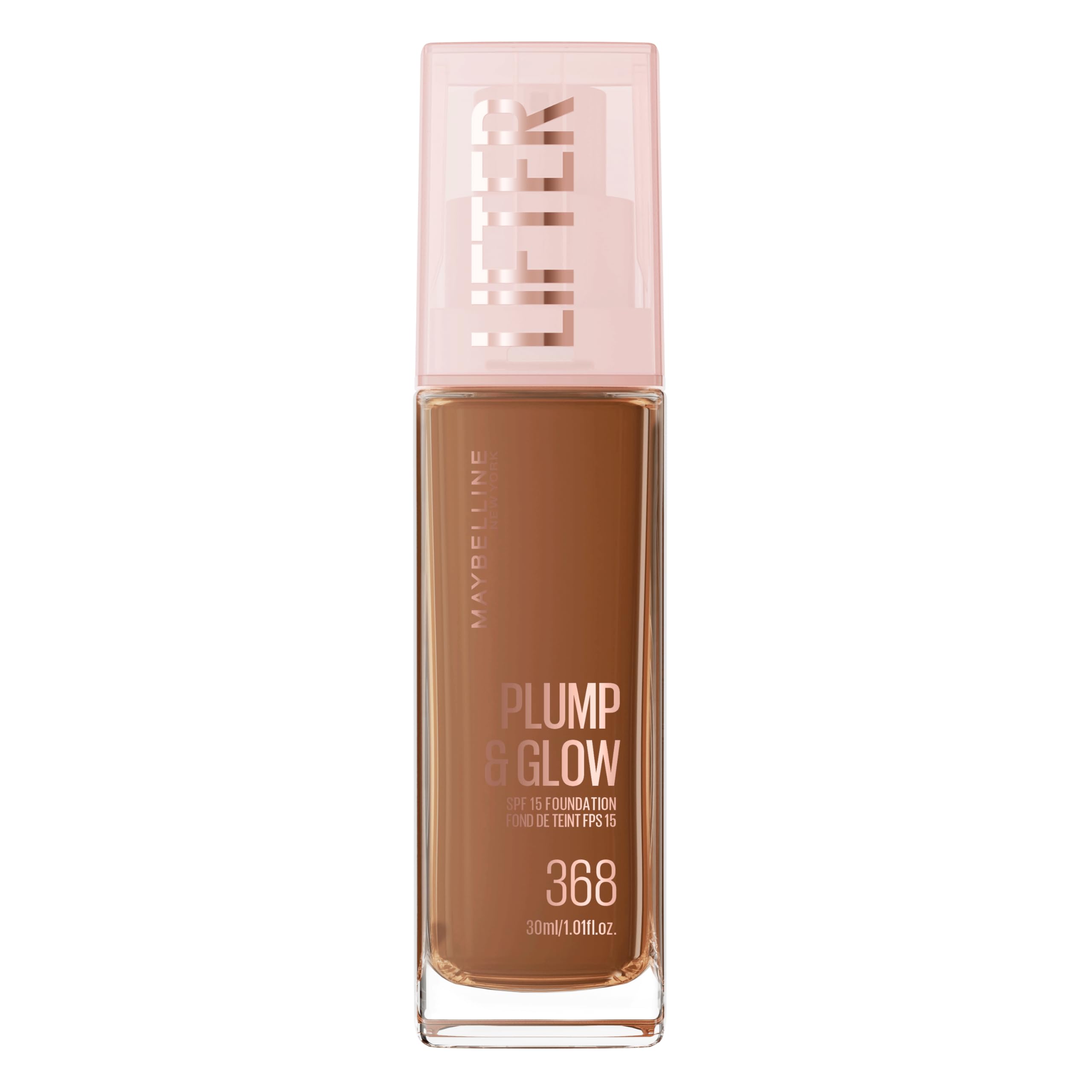 Maybelline Foundation Lifter Plump & Glow, SPF20, Buildable Coverage, 368