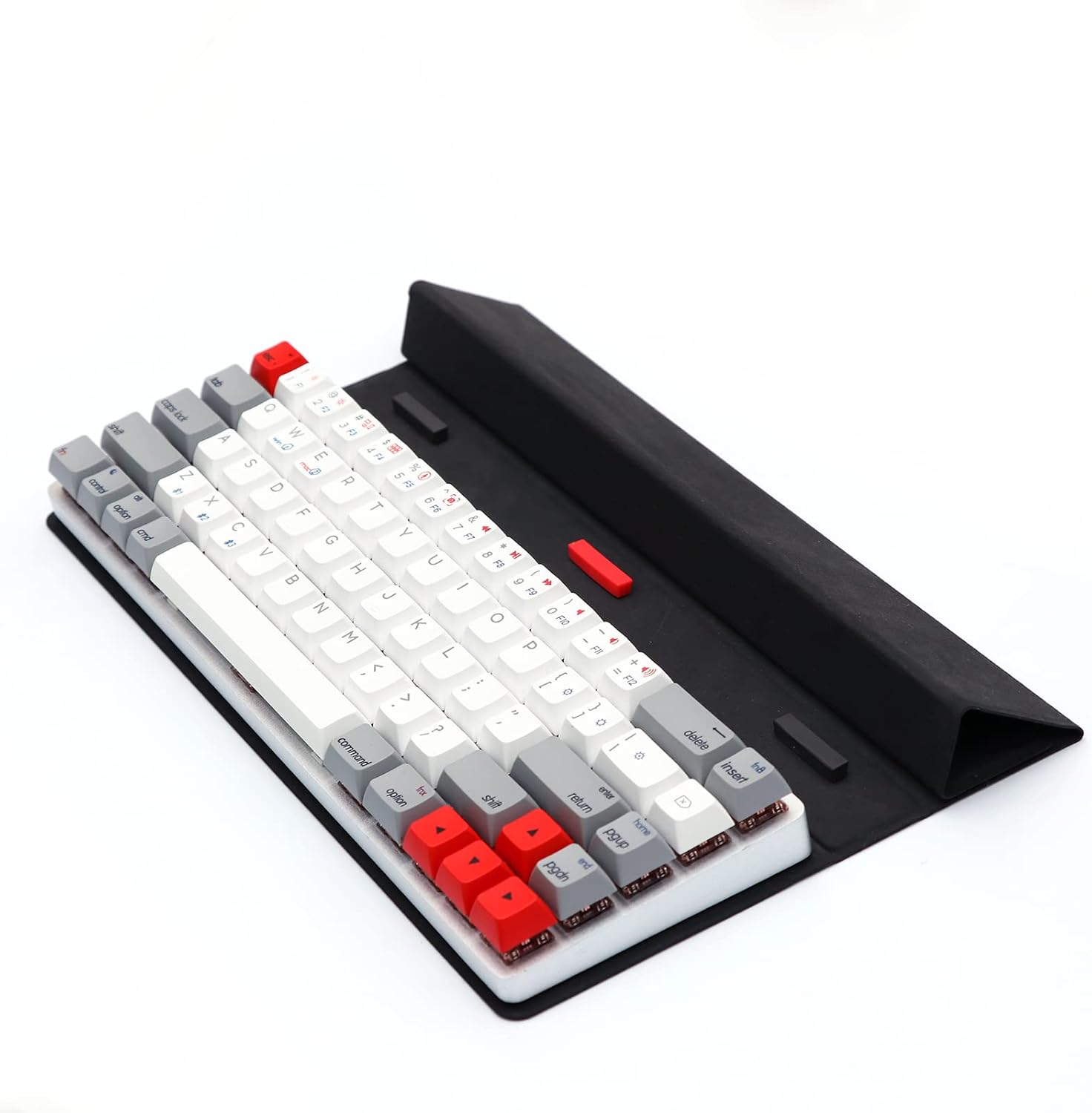 EPOMAKER NT68 65% RGB Hotswap Bluetooth 5.1 Wireless Wired Mechanical Gaming Keyboard with Foldaway Stand, 1900mAh Battery for Mac/Win/Gamer (Chocolate Brown Switch, Grey White for Mac)