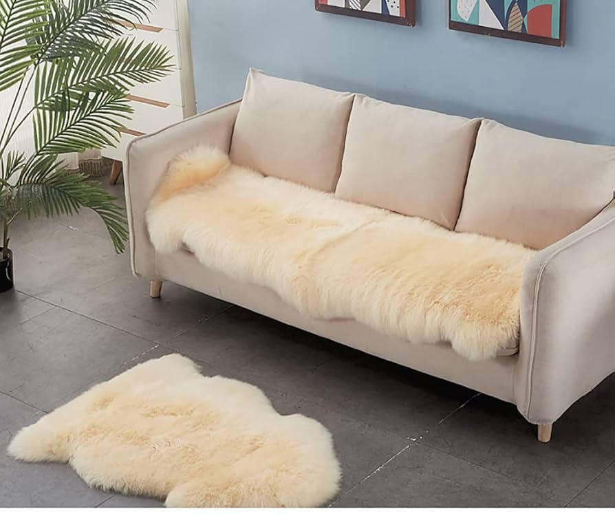 Amazon | 高級ムートンラグ 2匹サイズ ムートンフリース